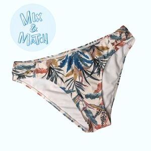 XL NWT Tropical Mid Rise Bikini Bottom - Retro Full Coverage